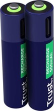 Laetavad patareid Trust AAA, 1.5V, 500 mAh, USB-C, 2 tk