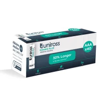 Patareid Uniross Power Plus AAA / LR3, 1100 mAh, 40 tk