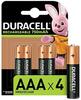 Laetav patarei Duracell AAA, 750 mAh, 1.2 V, 4 tk