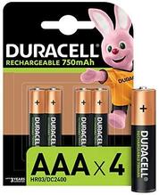 Laetav patarei Duracell AAA, 750 mAh, 1.2 V, 4 tk