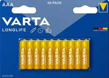 Patareid Varta Longlife AAA (LR03), 20 tk