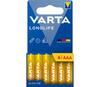 Patareid Varta Longlife R3 (AAA), 1,5V, 6 tk