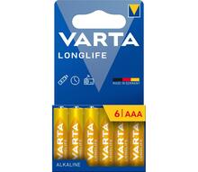 Patareid Varta Longlife R3 (AAA), 1,5V, 6 tk