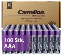 Patareid Camelion Ultra Alkaline AAA B100, 100 tk