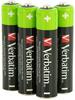 Laetav aku Verbatim AAA, 950 mAh, 4 tk