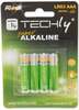Patareid Techly LR03, AAA, 1.5V, 4 tk