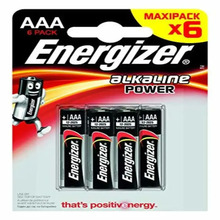 Patareid Energizer Alkaline Power AAA LR03, 6 tk