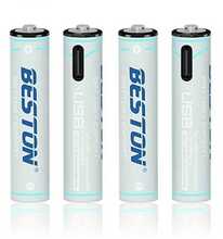 Laetavad patareid BESTON AAA, 400 mAh, Li-Ion, 4 tk, USB-C