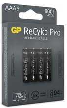 Laetavad patareid GP ReCyko Professional NiMH AAA, 800 mAh, 4 tk