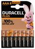 Patareid Duracell Plus MN2400 AAA, leelis, 8 tk