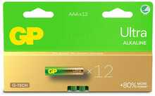 Patareid GP ULTRA ALKALINE AAA/LR03, 1.5V, 12 tk