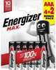 Patareid Energizer Max AAA, LR03, 4 + 2 tk