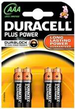 Patareid Duracell Plus AAA LR03, 1,5V, 4 tk