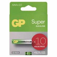 Patareid GP Super Alkaline AAA, 1.5V, 10 tk