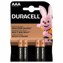 Alkaline patarei Duracell AAA (LR03), 1.5V, 4 tk