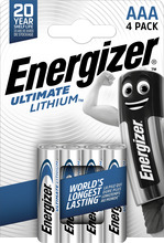 Patarei Energizer Ultimate Lithium AAA, L92, 1.5V, 4 tk