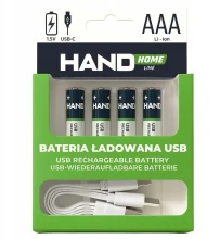 Laetav aku Plastrol AAA USB-C 500mAh, 4 tk