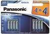 Patareid Panasonic Evolta AAA, 1.5V, 8 tk (4+4)
