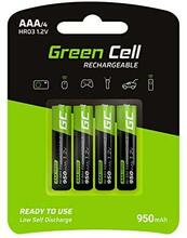 Laetav aku Green Cell GR03, AAA, 950 mAh, 4 tk