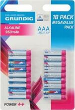 Patarei Grundig AAA/R03, 1.5V, 950mAh, 18 tk