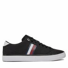 Vabaajajalatsid meestele Tommy Hilfiger Th Hi Vulc Low Stripes Mesh FM0FM04946, suurus 45, must