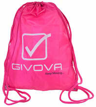 Jalanõude kott Givova Sacchetto, 43 cm, must/roosa