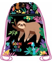 Jalanõude kott Colorino Wildkid, must/mitmevärviline, 42.5 cm x 32.5 cm x 1 cm