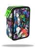 Vormitud kolmesektsiooniline pinal tarvikutega CoolPack Jumper 3 Peek a boo F067675, must/mitmevärviline