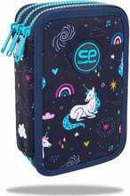 Vormitud kolmekordne pinal tarvikutega CoolPack Jumper 3 Mrs Unicorn, sinine/valge/roosa