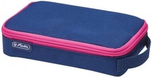 Pinal Herlitz 2Go, kaanega, sinine/roosa