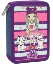 Pliiatsikott CoolForSchool Pet Shop, 205x140x45mm, 2 klapiga lahtrit