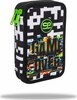Kahe sektsiooniga pinal tarvikutega CoolPack Jumper 2 Game Over F066679, valge/must/roheline