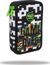 Kahe sektsiooniga pinal tarvikutega CoolPack Jumper 2 Game Over F066679, valge/must/roheline