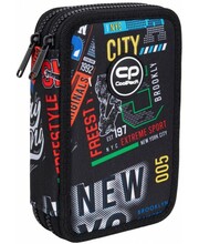 Kahe sektsiooniga pinal tarvikutega CoolPack Jumper 2 Big City F066673, must/mitmevärviline