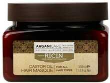 Juuksemask Arganicare Castor Oil, juuksekasvu soodustav, 350 ml