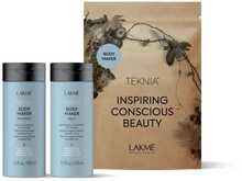 Juuksehoolduskomplekt Lakme Teknia Body Maker travel pack: šampoon 100 ml + palsam 100 ml
