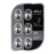 Ellips Silky Black Pro Keratin juuksevitamiinid tumedatele juustele, 6 tk