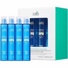 Intensiivse toimega kontsentreeritud hooldus kahjustatud ja hapratele juustele La'dor Perfect Hair Fill-Up, 4 x 13 ml