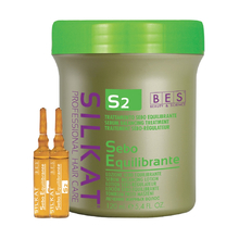 Ampullid rasustele juustele BES Silkat Sebo Equilibrante S2, 12 x 10 ml