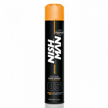 Juukselakk Nishman Ultra Strong Hold 05, väga tugeva fikseerimisega, 400 ml