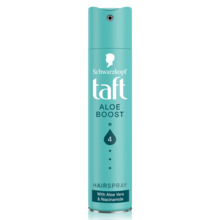 Juukselakk Schwarzkopf Taft Aloe Boost, tugev fikseerimine, 250 ml