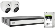 Abus Analog-Video-Set, 2 Mini-Dome kaamerat + salvesti TVVR33603