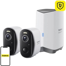 Baseus N1 Plus 2K, välikaamerate komplekt, valge