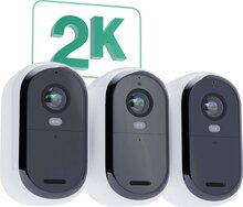 Välikaamera Arlo ARLO ESSENTIAL 2, 2K, 3 tk komplekt, koos 3 päikesepaneeliga