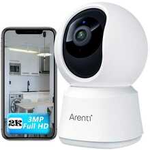 Valvekaamera Arenti P2T, 2K/3MP, siseruumidesse, Full HD, Pan-Tilt, Wi-Fi