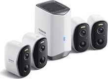 Baseus Security N1 Plus välikaamera, 2K, 4 kaamera komplekt, valge