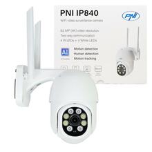Juhtmevaba videovalvekaamera Pni IP840, PTZ, 8MP 4K, WiFi, micro SD