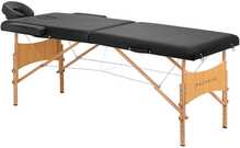 Kokkupandav puidust massaažilaud Activeshop Balance Lux 2, must