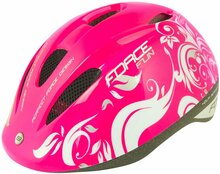 Laste jalgrattakiiver Force Fun Flowers, 52-56 cm, roosa/valge