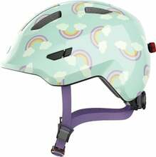 Laste jalgrattakiiver Abus Smiley 3.0 LED, M (50-55), blue rainbow